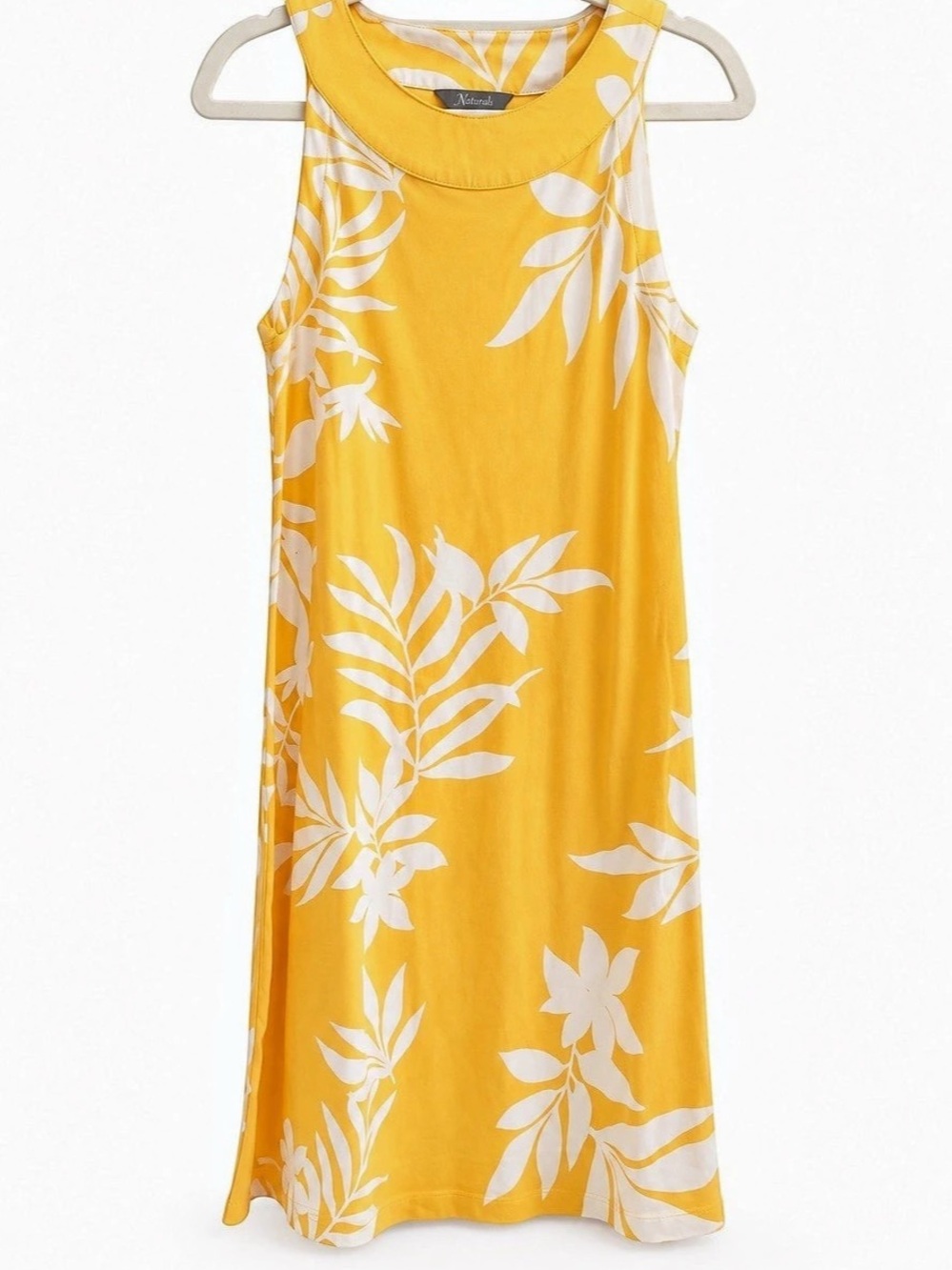 Natural Reflections Floral Maxi Dress in Yellow & White Like New
